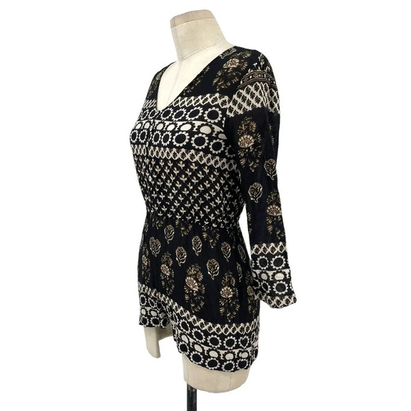 Raga The Remington Romper Black‎ Bohemian Print Size XS - Picture 5 of 10